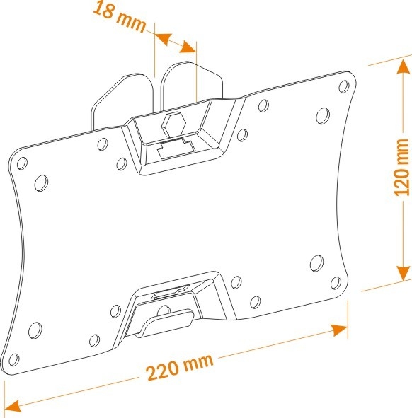 Кронштейн Holder LCDS-5060 <Vesa 200x100> (до 30 кг) <черный>