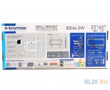 Кронштейн Kromax IDEAL-3 VESA 400x400 (до 50 кг) <белый>