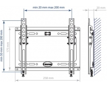 Кронштейн Kromax IDEAL-6 WHITE VESA 200x200 (до 35 кг) <белый>