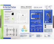 Кронштейн Kromax IDEAL-6 WHITE VESA 200x200 (до 35 кг) <белый>