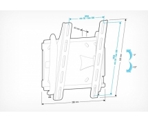 Кронштейн Holder LCDS-5010 <Vesa 300x300> (до 45 кг) <черный металлик>