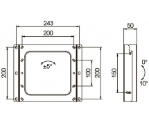 Кронштейн Kromax VEGA-8 <Vesa 200x200> (до 20 кг) <черный>