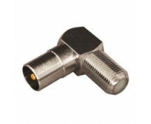 Антенный переход гнездо F - штекер TV угловой