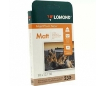 Бумага LOMOND (A6, 10x15, 230гр, 50л) Photo Матовая, 1стор. <0102034>