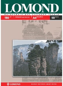 Бумага LOMOND (A4, 180гр, 50л) Photo Глянцевая/Глянцевая <0102065>