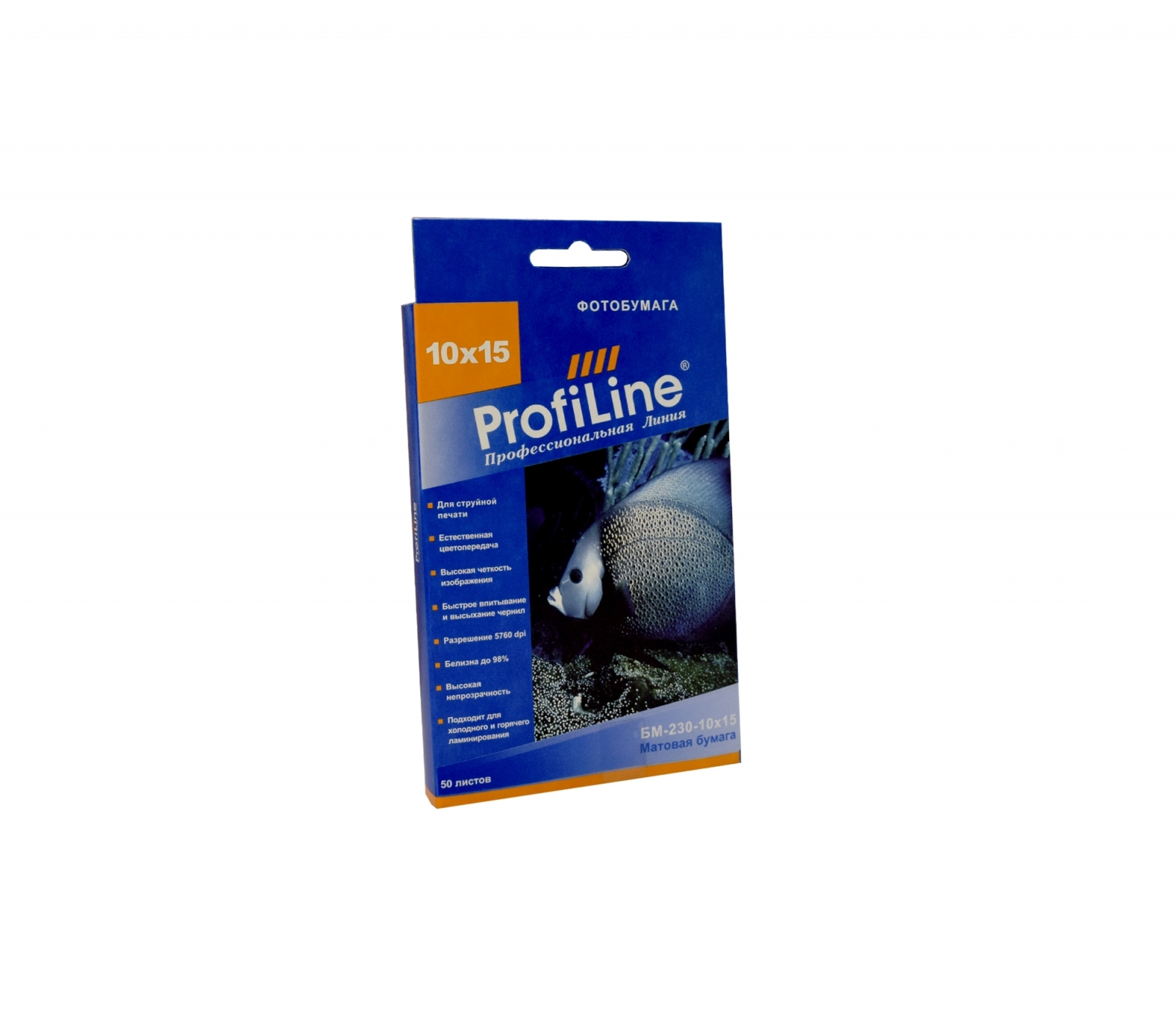 Бумага Profiline (A6, 10x15, 230гр, 50л) Photo Матовая, 1стор. <БМ-230-10х15-50>