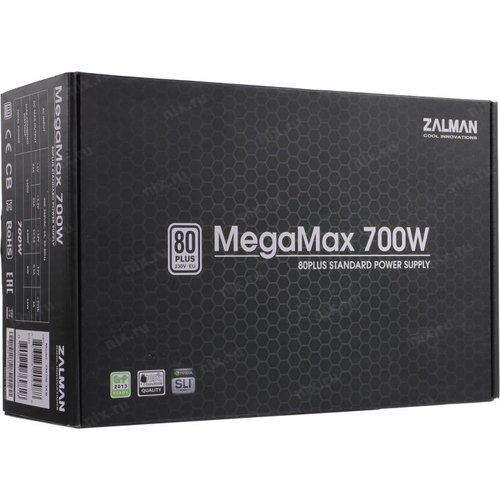 Блок питания  700Вт Zalman ZM700-TXII MegaMax <ATX 2.31, 120мм, 80+>
