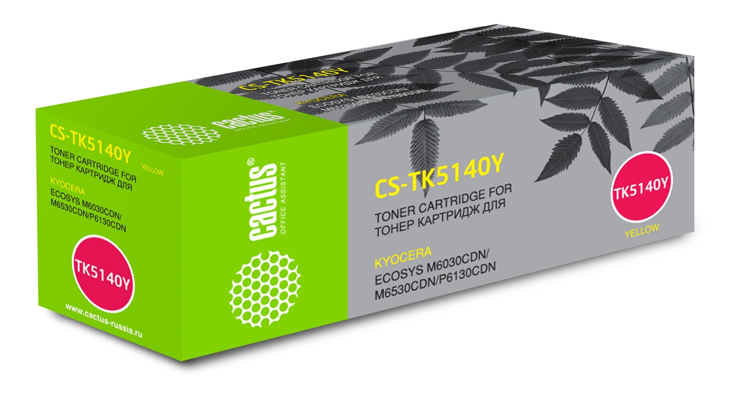 Тонер-картридж Cactus CS-TK5140Y желтый для Kyocera Ecosys M6030cdn/M6530cdn/P6130cdn (5000стр.)