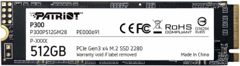 Накопитель SSD  512GB Patriot P300 (P300P512GM28) <M.2 2280, NVMe, PCI-Ex4 3.0>