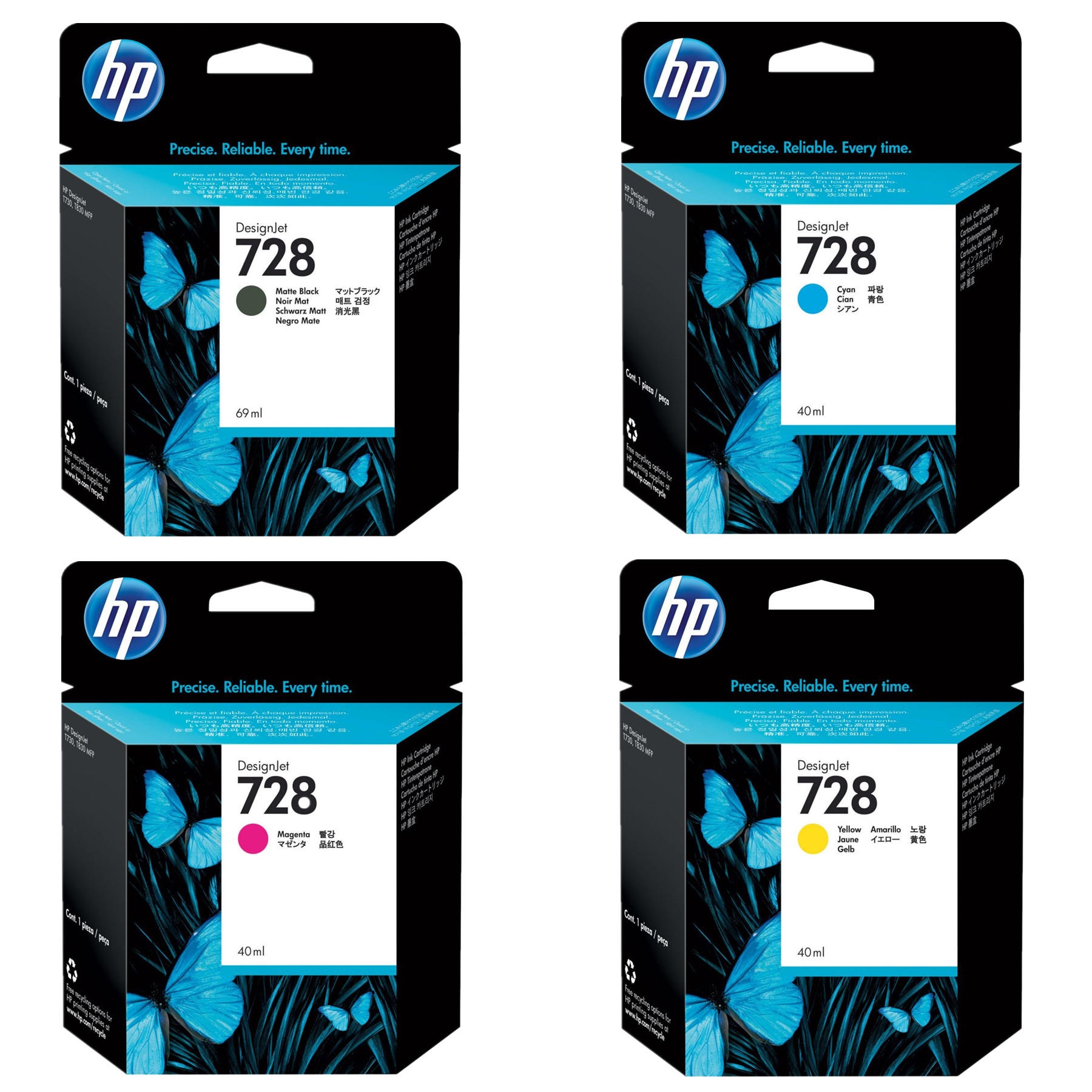 Заправка струйного картриджа HP №728 C (69ml)
