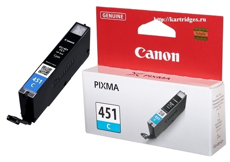 Заправка струйного картриджа Canon CLI-451C