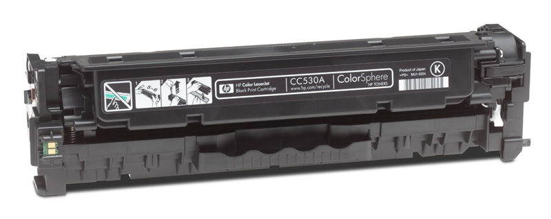 Заправка лазерного цветного картриджа HP CC530A 304A Bk без чипа*