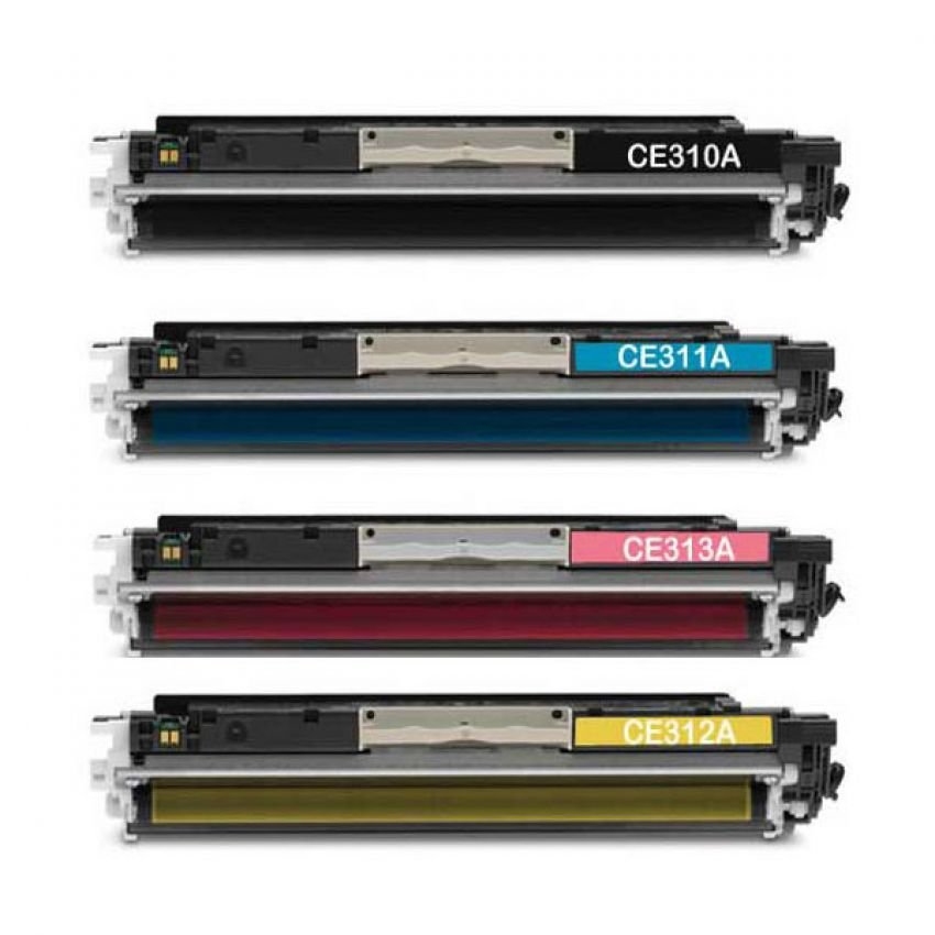 Заправка лазерного цветного картриджа HP CE310A 126A Bk без чипа*