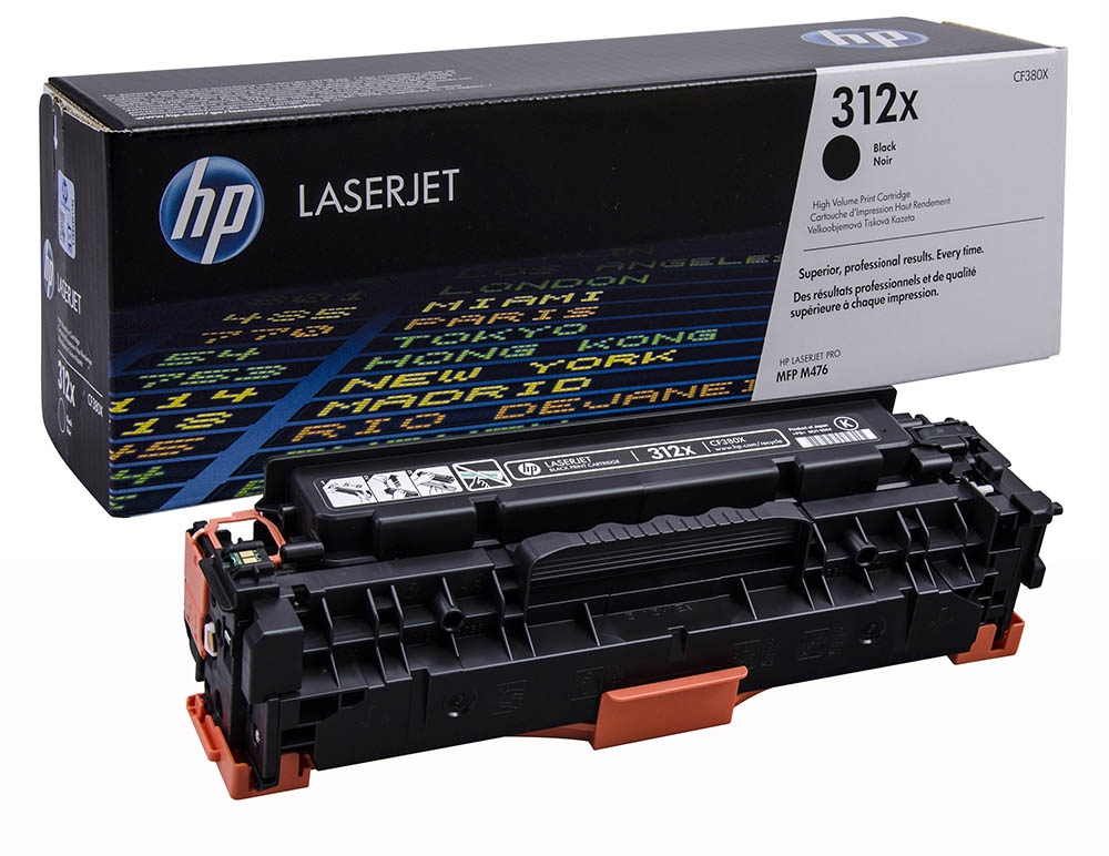 Заправка лазерного цветного картриджа HP CF380X 312X Bk без чипа*