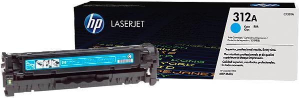 Заправка лазерного цветного картриджа HP CF381A 312A С без чипа*