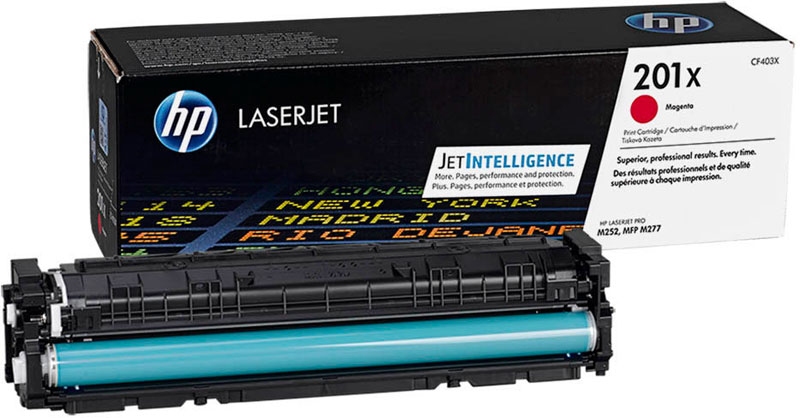 Заправка лазерного цветного картриджа HP CF403X 201X М без чипа*