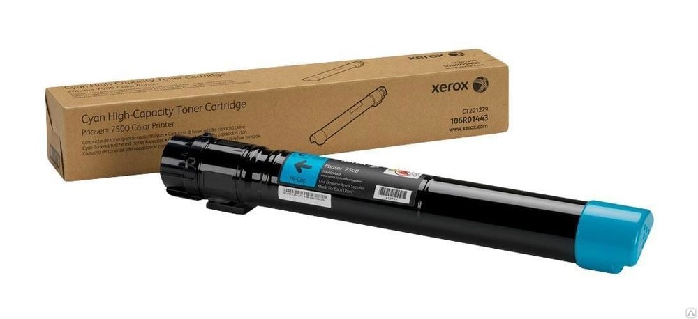 Заправка лазерного цветного картриджа Xerox Phaser 7500 (106R01443) Голубой без чипа*