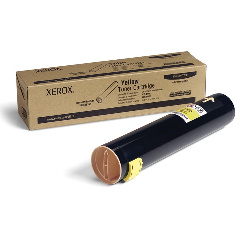 Заправка лазерного цветного картриджа Xerox Phaser 7760 (106R01162) Желтый без чипа*