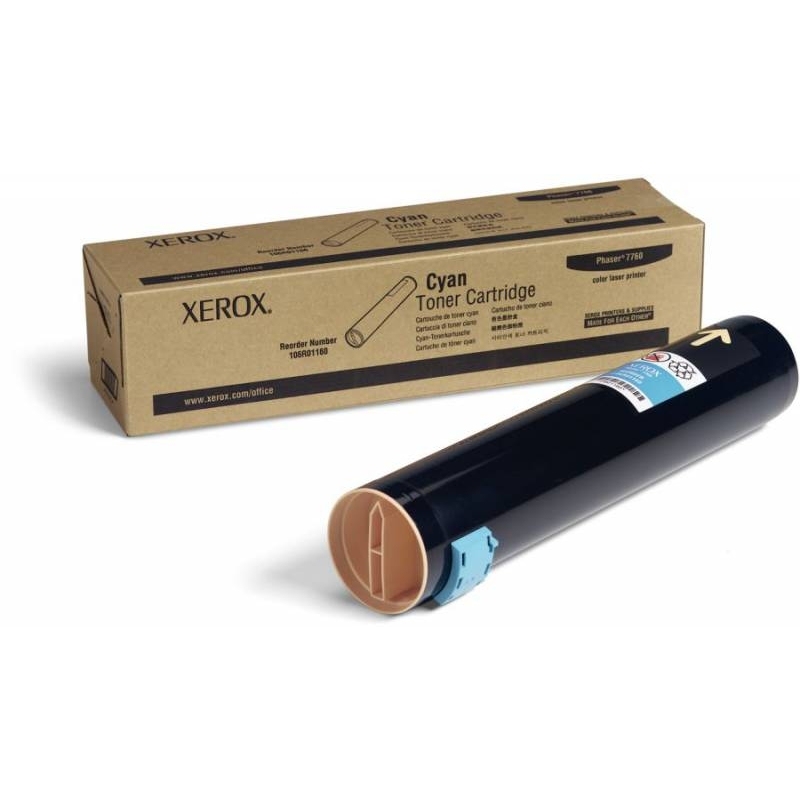 Заправка лазерного цветного картриджа Xerox Phaser 7760 (106R01160) Голубой без чипа*