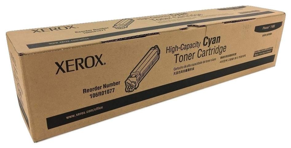Заправка лазерного цветного картриджа Xerox Phaser 7400 (106R01077Голубой без чипа*
