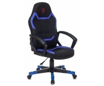 Кресло игровое Бюрократ ZOMBIE 10 текстиль/эко.кожа (черный/синий)