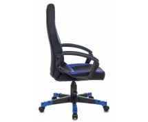 Кресло игровое Бюрократ ZOMBIE 10 текстиль/эко.кожа (черный/синий)