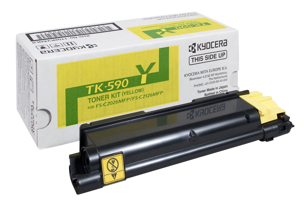 Заправка лазерного цветного картриджа Kyocera ТК-590Y без чипа*