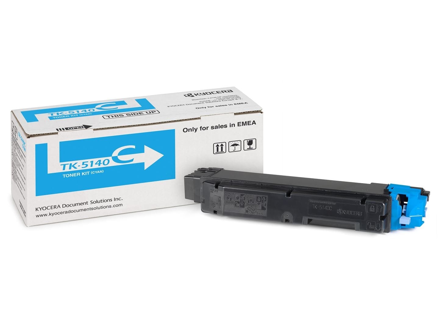 Заправка лазерного цветного картриджа Kyocera TK-5140C без чипа
