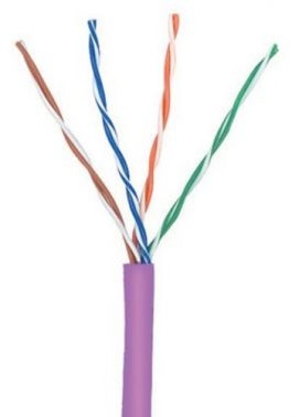 Кабель UTP 5e level TWT-5EUTP-NGLS   (305м, фиолетовый)