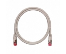 Коммутационный шнур NIKOMAX U/UTP 4 пары, Кат.5е (Класс D), 100МГц, 2хRJ45/8P8C, T568B, заливной, с защитой защелки, многожильный, BC (чистая медь), 24AWG (7х0,205мм), LSZH нг(А)-HFLTx, серый, 7,5м