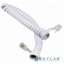 Телефонный кабель REXANT 2м (18-2021) спиральный для телефонной трубки <белый>