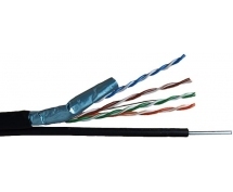 Кабель FTP 5e level Neomax (NM20041) экранированный 4 пары, 0.52 мм, для наружней прокладки с тросом