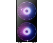 Корпус Aerocool Python <ATX, без БП, 2xUSB2.0, 1xUSB3.0, Audio, окно, 3xARGB FAN> (черный)
