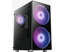 Корпус Aerocool Python <ATX, без БП, 2xUSB2.0, 1xUSB3.0, Audio, окно, 3xARGB FAN> (черный)