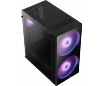 Корпус Aerocool Python <ATX, без БП, 2xUSB2.0, 1xUSB3.0, Audio, окно, 3xARGB FAN> (черный)