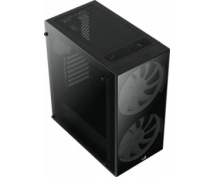 Корпус Aerocool Python <ATX, без БП, 2xUSB2.0, 1xUSB3.0, Audio, окно, 3xARGB FAN> (черный)