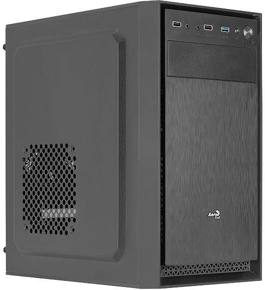 Корпус Aerocool CS-104 <mATX, без БП, 2xUSB2.0, 1xUSB3.0, 1x5.25, Audio> (черный)