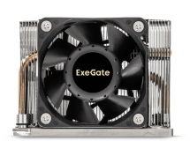 Система охлаждения ExeGate EX293439RUS ESNK-P0068AP4.PWM.2U.3647.Cu (Al+Cu, 2U, 4 тепл. трубки, LGA3647, TDP 205W, PWM, 2100-6800RPM, 2 ball bearing, 4pin, 52db, 430г, на винтах, с термопастой, Retail box)