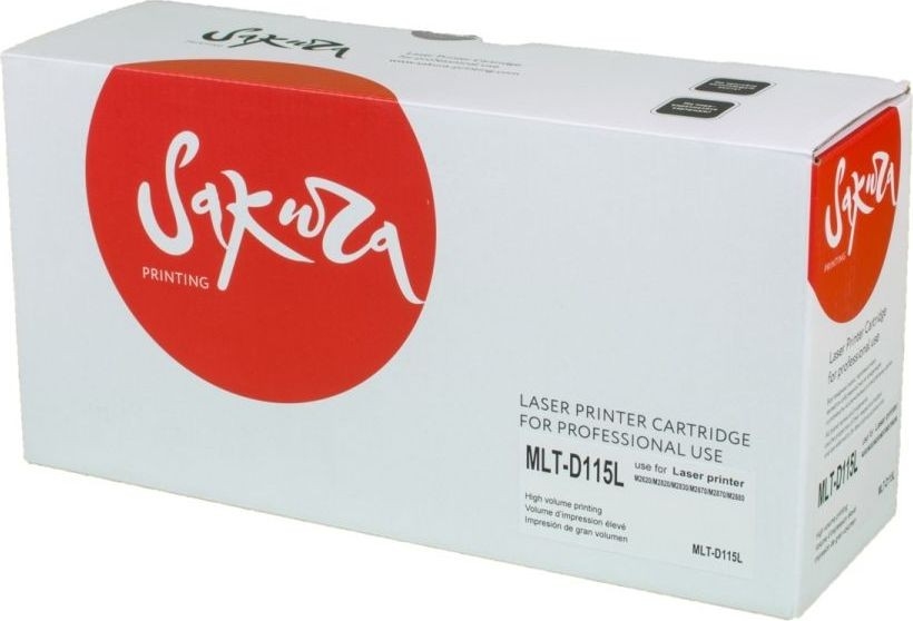 Картридж SAKURA SAMLTD115L/MLTD115L-N для Samsung SL-M2620/2820, M2621/2671, M2670/2870, M2830/2880, черный, 3000 к. (обновленный чип)