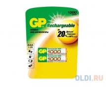 Аккумуляторы GP 2х1000мАч, размер AAA (100AAAHC-CR2) NiMh