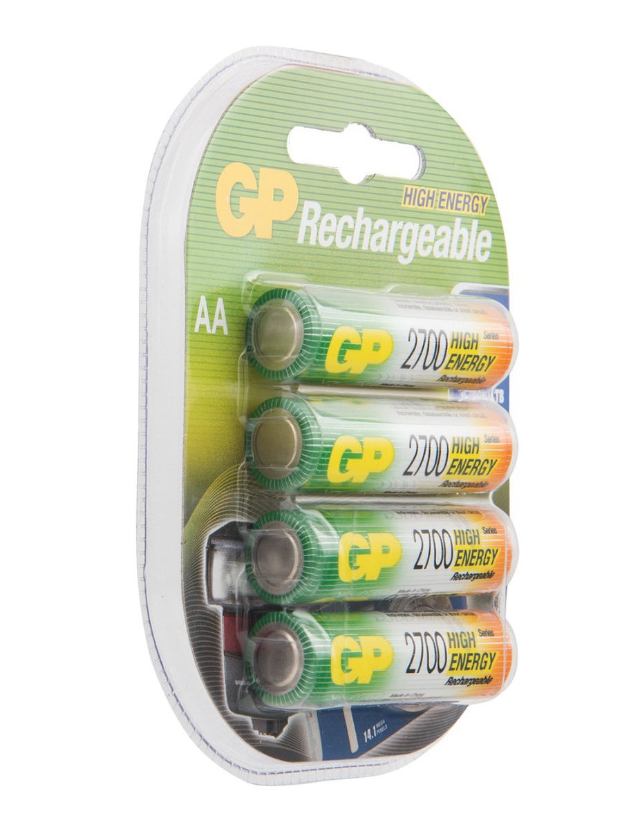 Аккумуляторы GP 4х2700мАч, размер AA (270AAHC-2DECRC4)