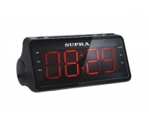 Радиочасы-будильник SUPRA SA-46FM черно-красным